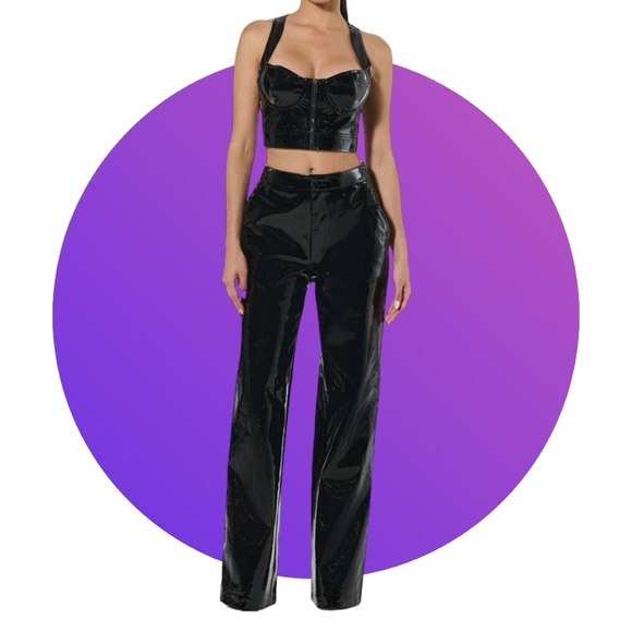 🌼 NWOT Naked Wardrobe Vinyl Corset Top 🌼 - Picture 2 of 10